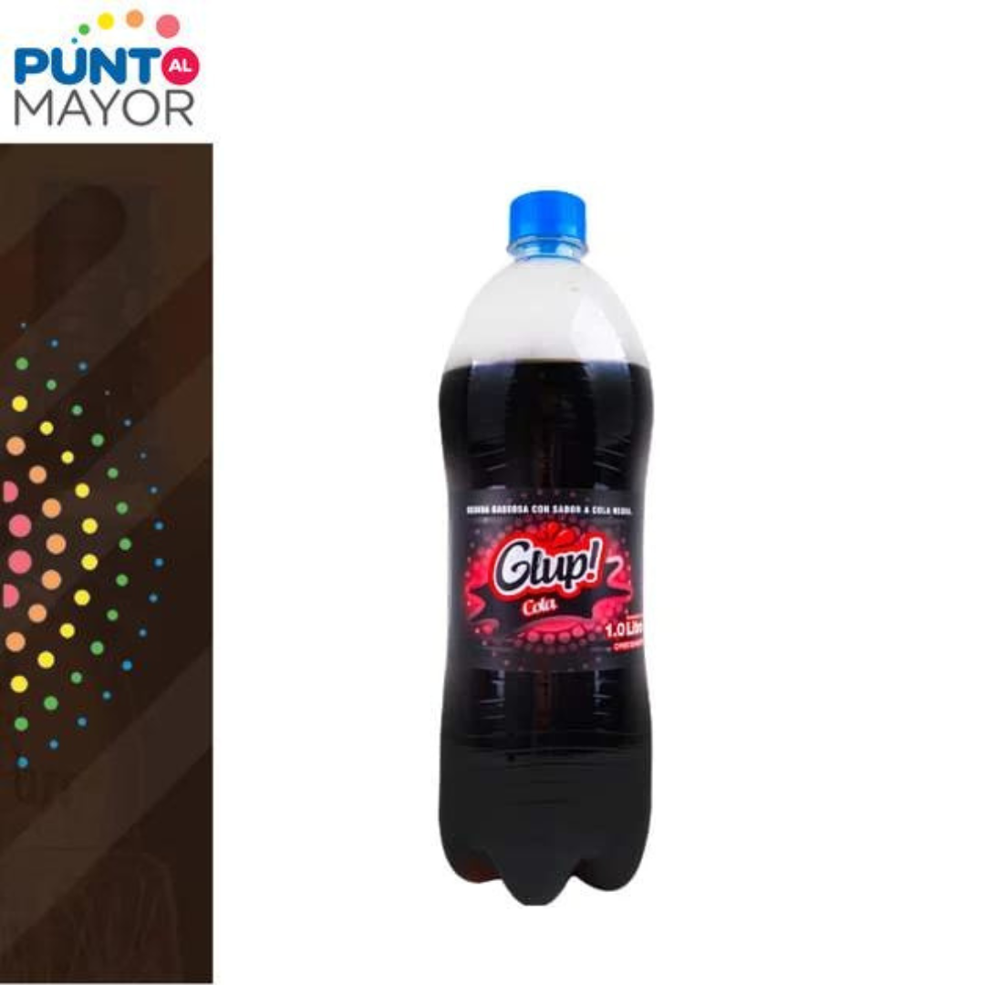 Bulto de 12 Und de Refresco Glup Cola 1 Lt