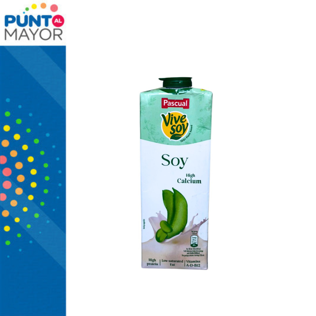 Caja de 6 Unid. de Leche de Soya Pascual 1Lt